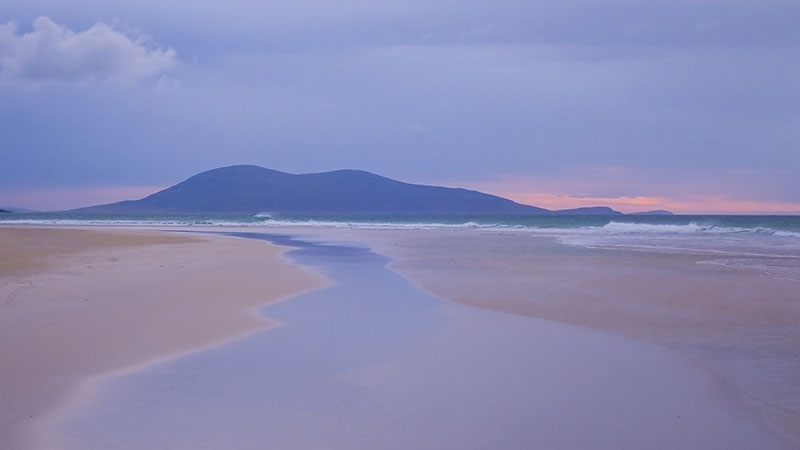 January sunset on Losgaintir Beach